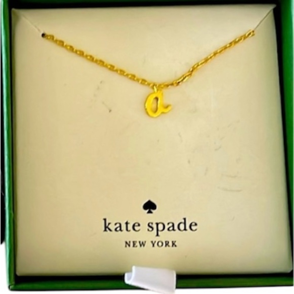 Kate Spade Gold Letter “A” - Pendant Necklace 18” + 3” extender **